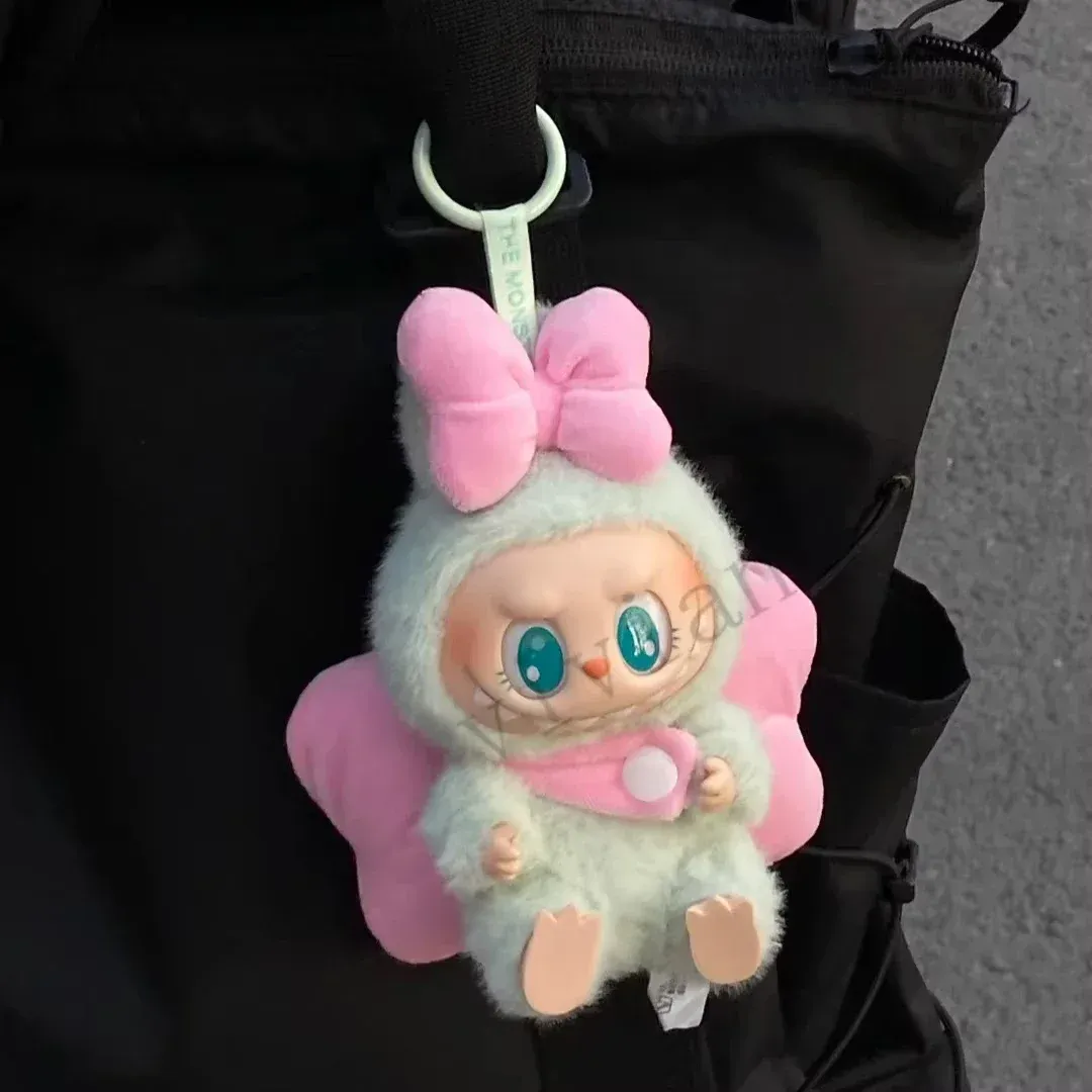 cute labubu doll clothes outfit 15 17cm pink bunny design