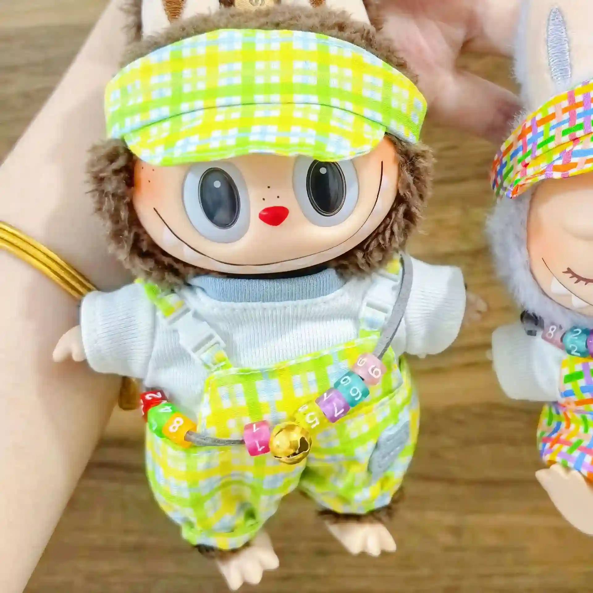 cute labubu doll outfit set featuring a love tag detail