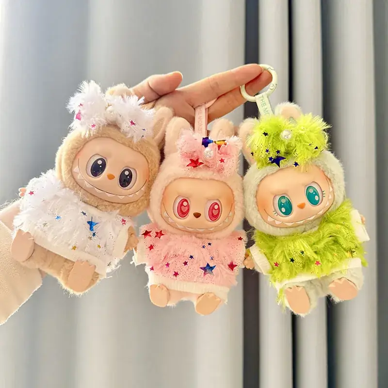 cute labubu doll sweater outfit set for 15cm and 17cm dolls