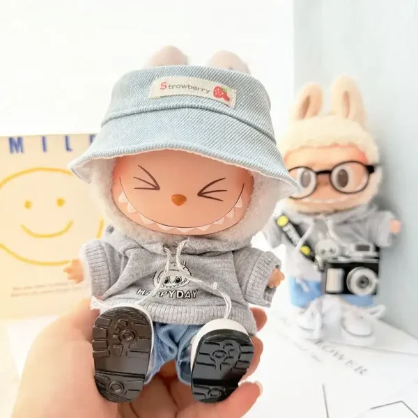 cute labubu outfit with drawstring hoodie details