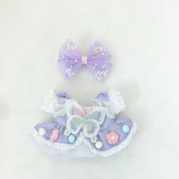 cute labubu v30 fairy dress outfit with matching shoes bow charm
