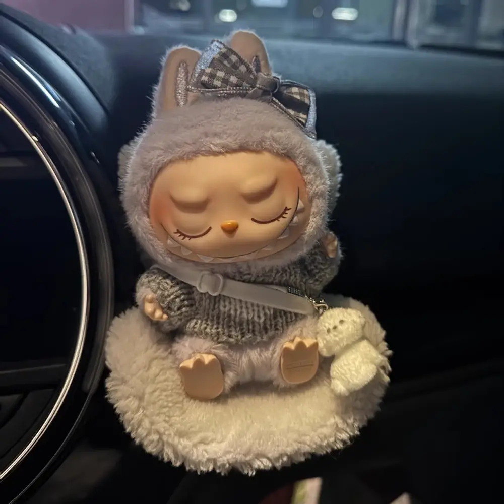 cute macaron style labubu doll sweater outfit diy