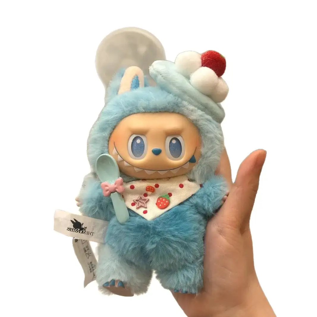 cute pastel bunny jumpsuit for 17cm labubu doll ice cream theme outfit