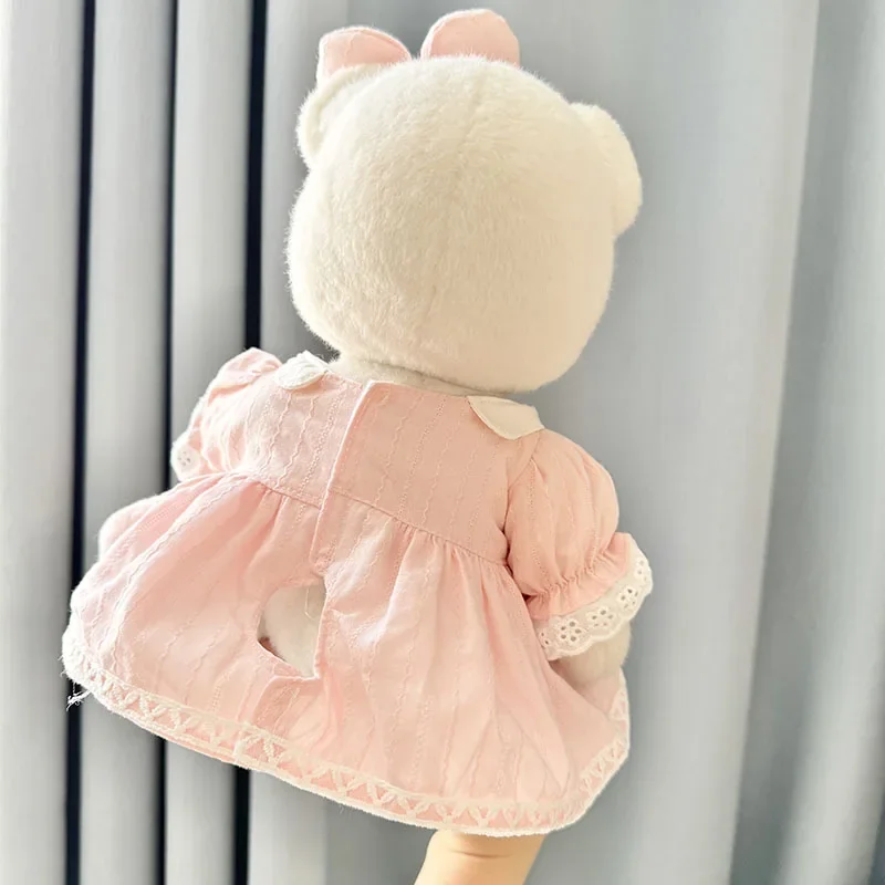 cute pink floral dress and headband for 38cm Labubu