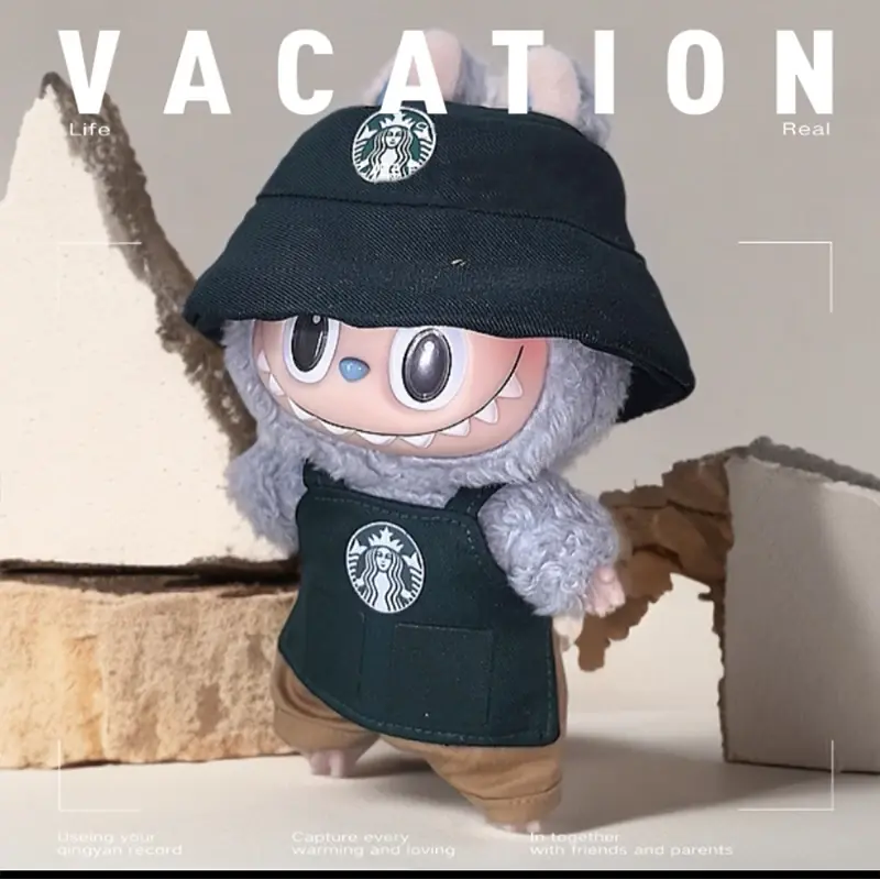 cute plush toy clothes for 17cm Labubu doll
