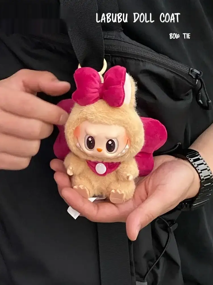 cute spooky pink bunny clothes for 17cm Labubu doll V1 V2