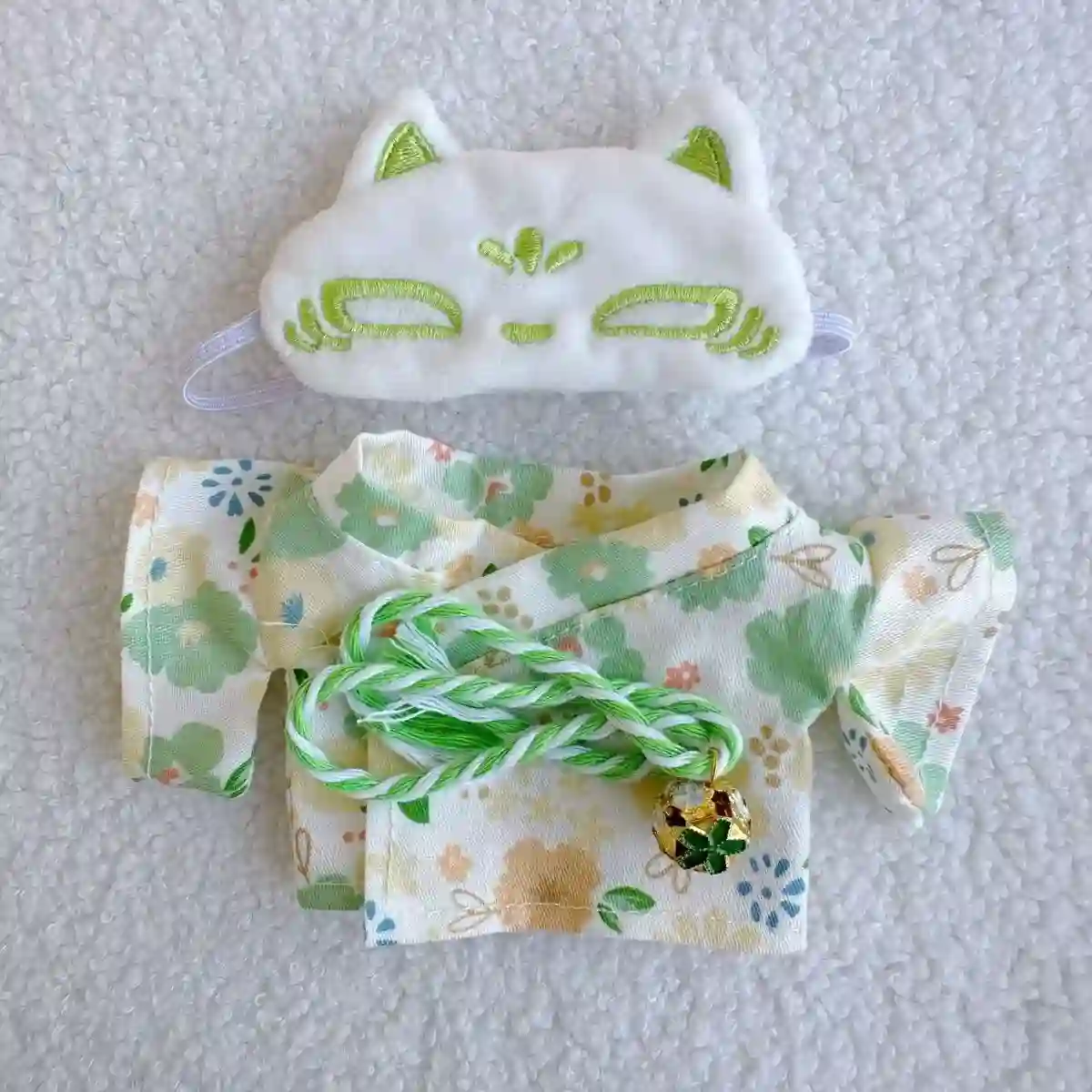 cute summer japanese kimono outfit for 17cm Labubu doll