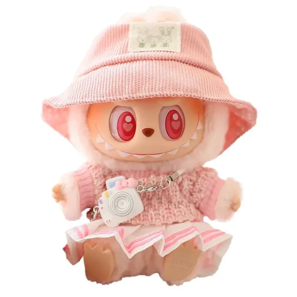 delicate cable knit sweater for 17cm Labubu doll