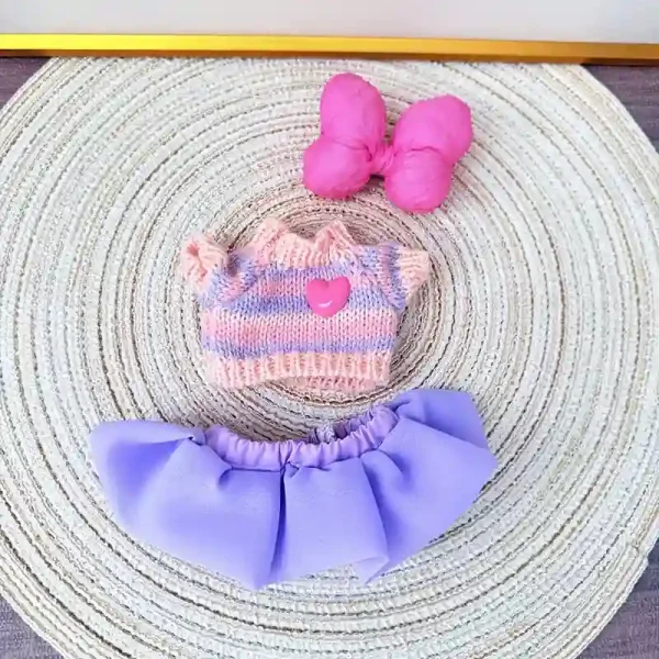 delightful labubu doll outfit set for playtime display