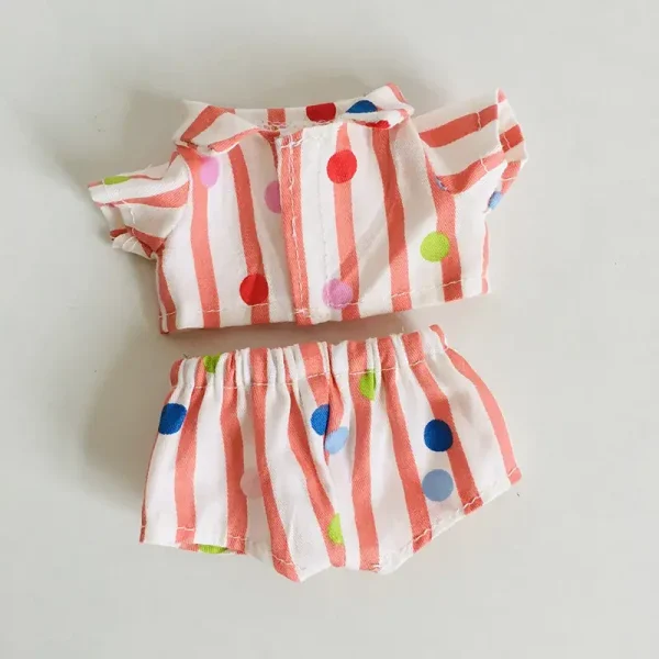 designer 17cm Labubu doll pajama set boutique style