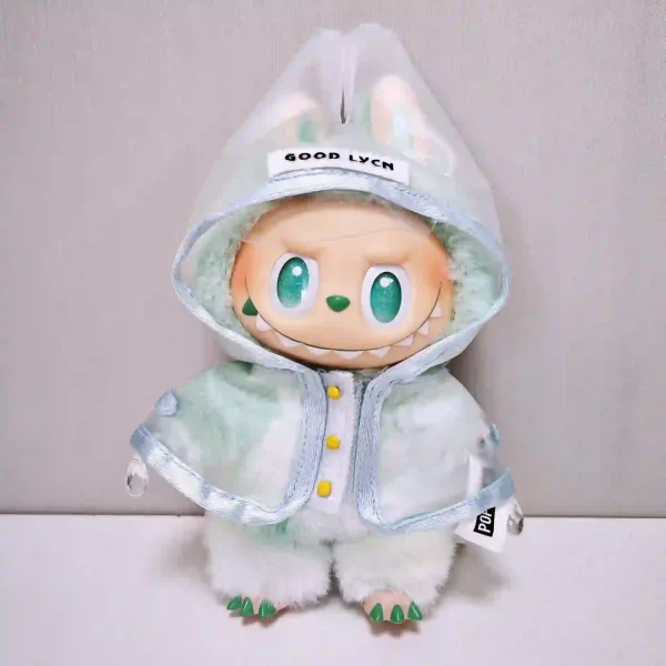 designer labubu raincoat outfit for 15 17cm doll