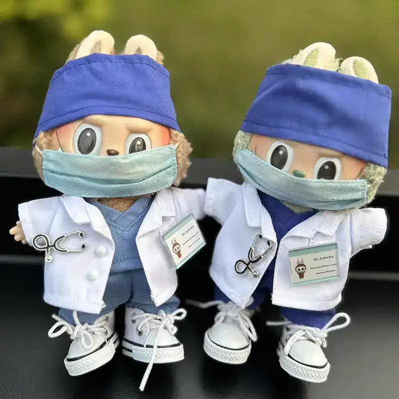 designer luxury Labubu doll clothes doctor uniform
