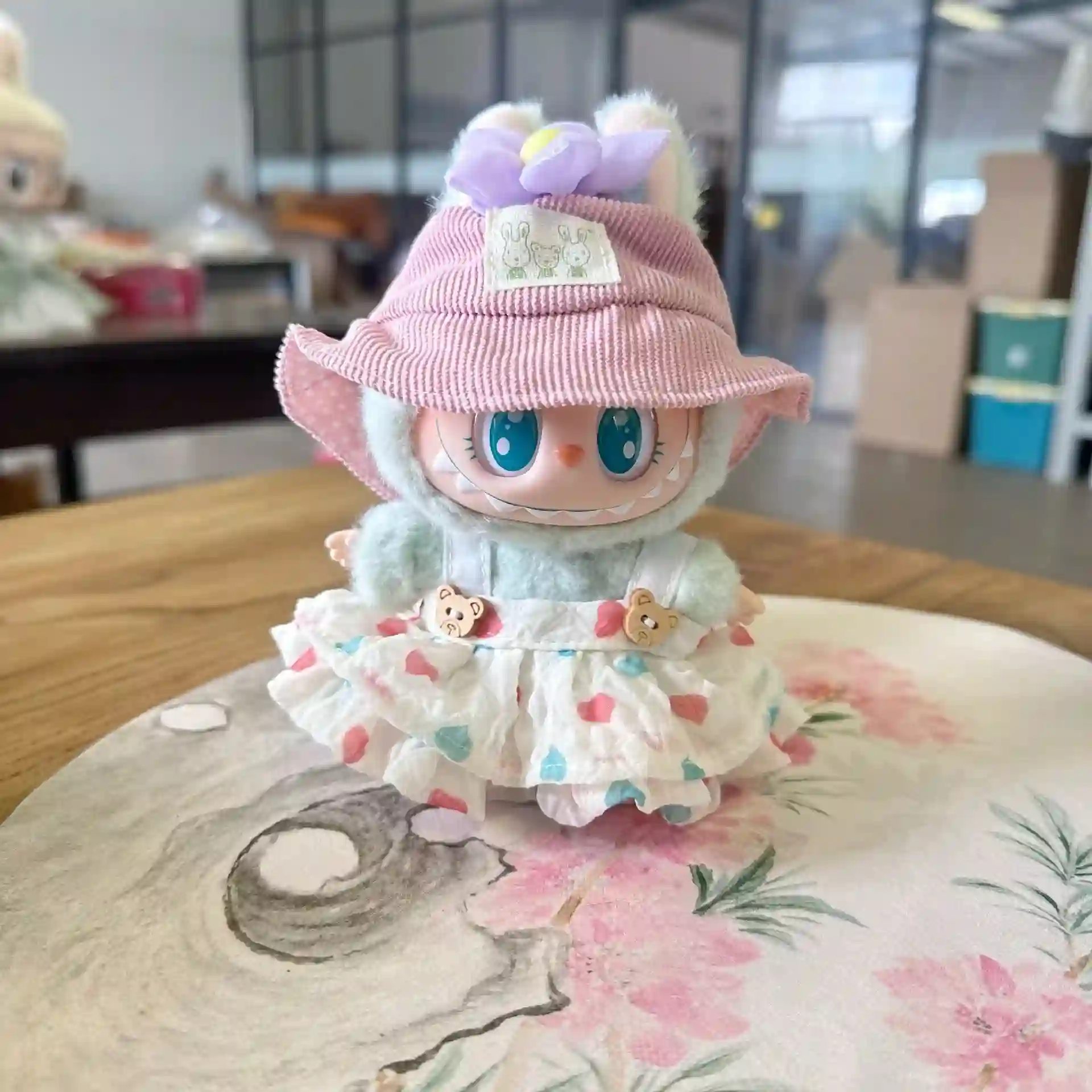 dreamy pastel labubu doll outfit set calming stylish look