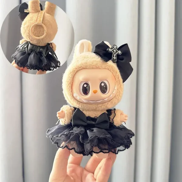 durable black lace tutu dress for labubu collection