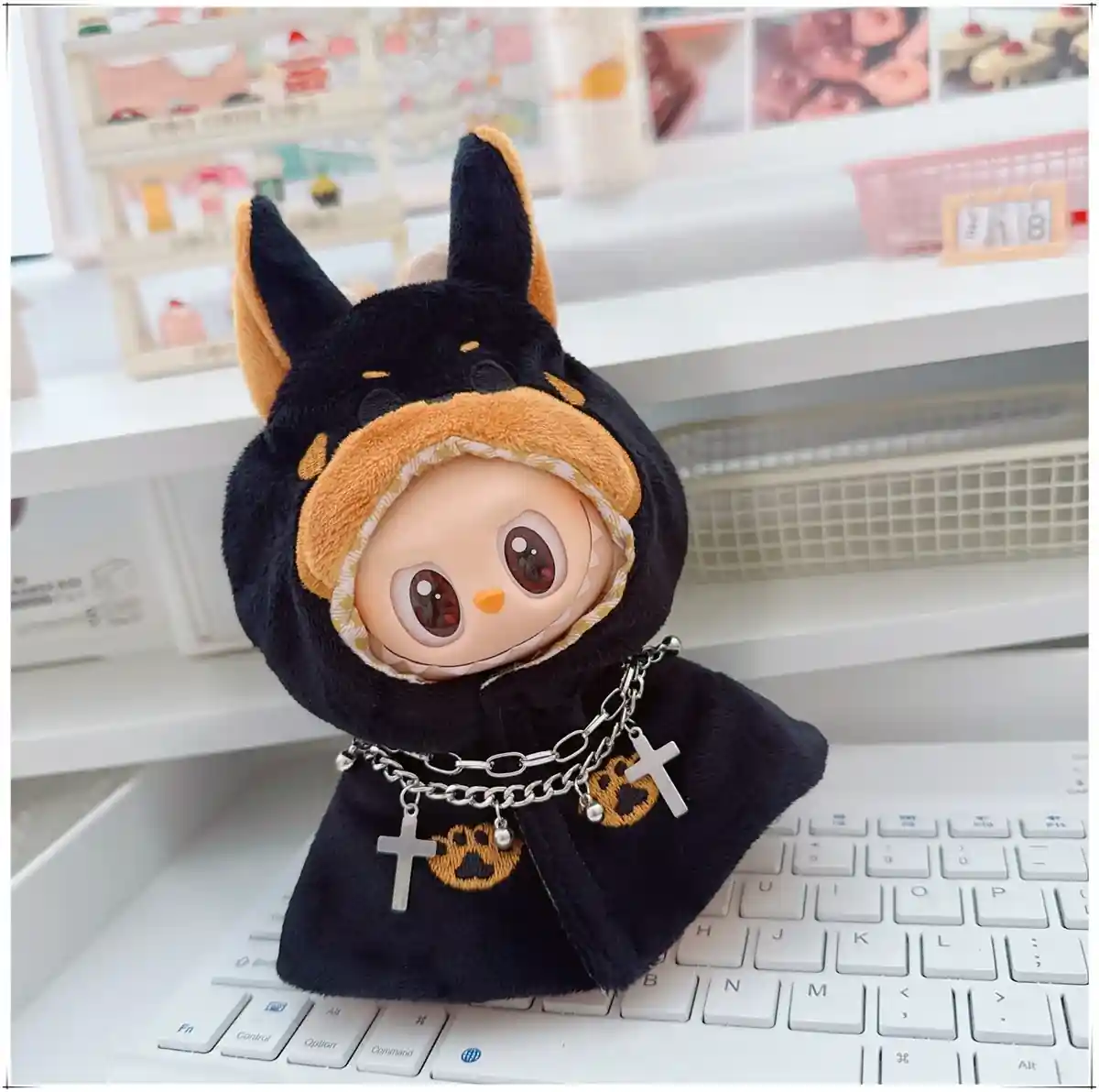 durable labubu doll plush cloak long lasting animal hooded costume