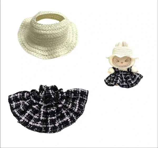 durable labubu straw hat perfect for outdoor photoshoots