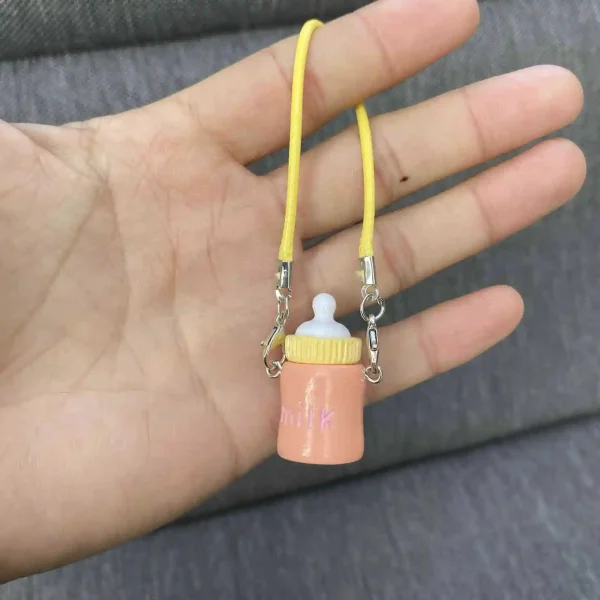 durable pastel milk bottle keychain for labubu water bottle