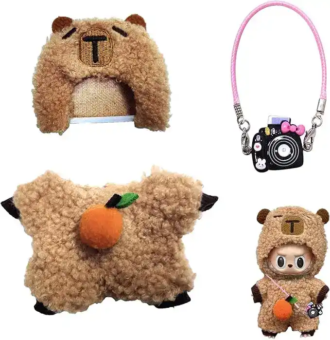 easy on and off 17cm Labubu doll costume design