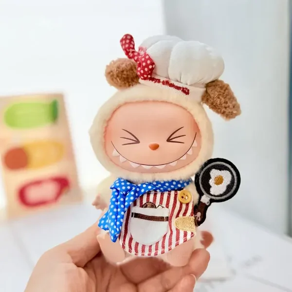 easy to dress labubu chef costume for comfortable playtime