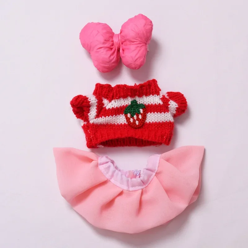 embroidered flower knit sweater outfit for 17cm doll