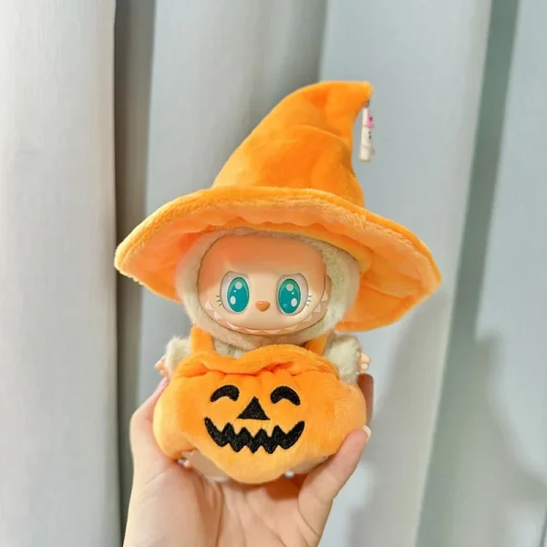 embroidered pumpkin face labubu halloween costume outfit