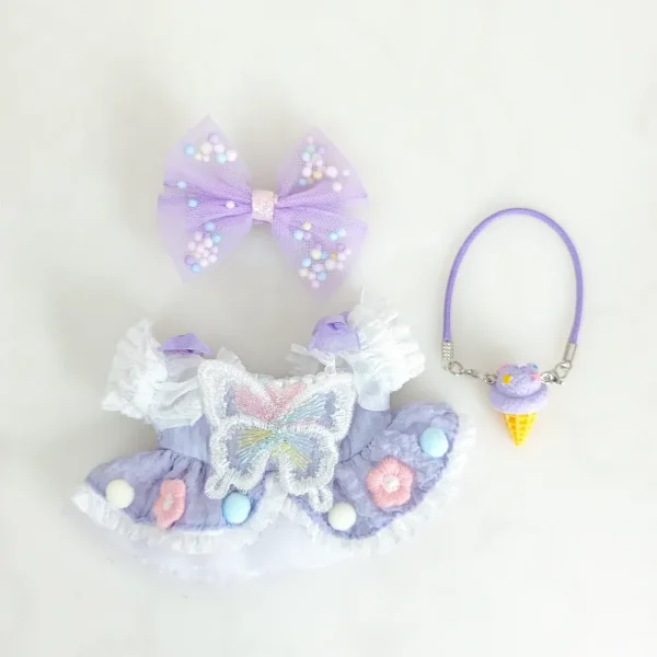 enchanting labubu lavender butterfly dress outfit for collectors