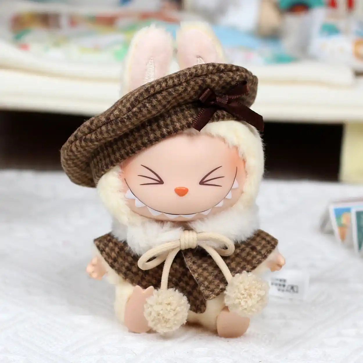 exquisite labubu bunny costume hooded hat beret style