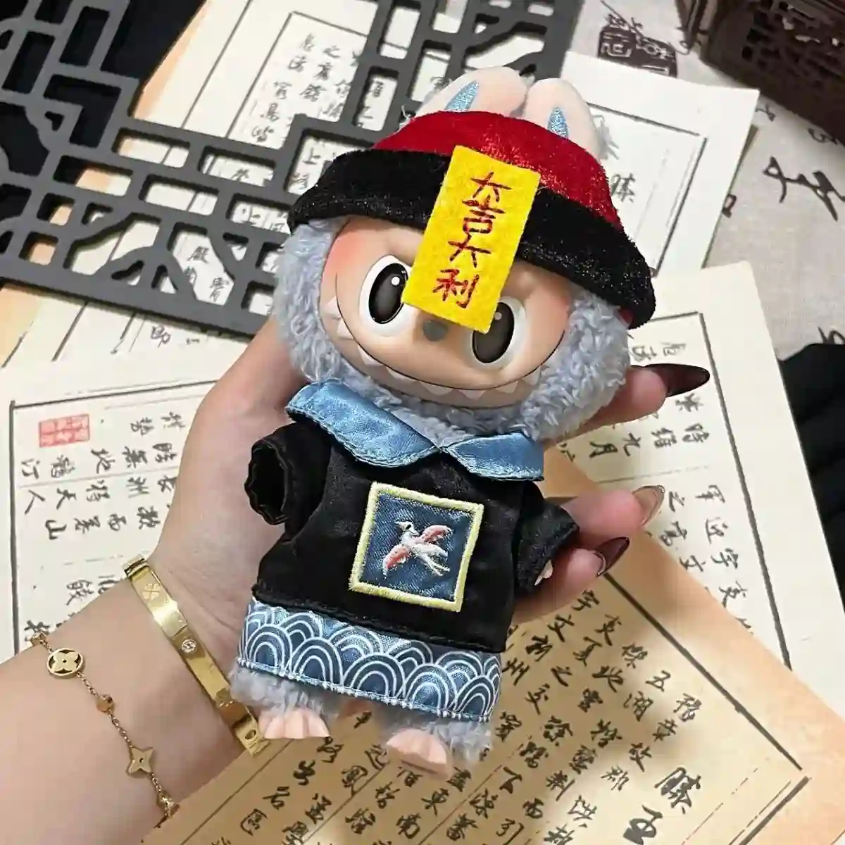 festive 17cm Labubu clothes perfect for Lunar New Year photos