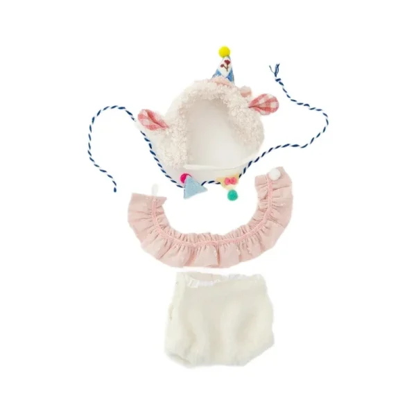 festive bunny costume for Labubu doll birthday photoshoot