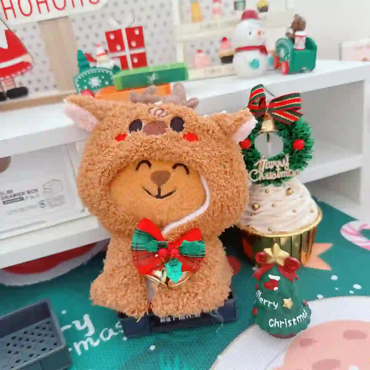 festive snowman cloak and hat for 15 17cm labubu doll