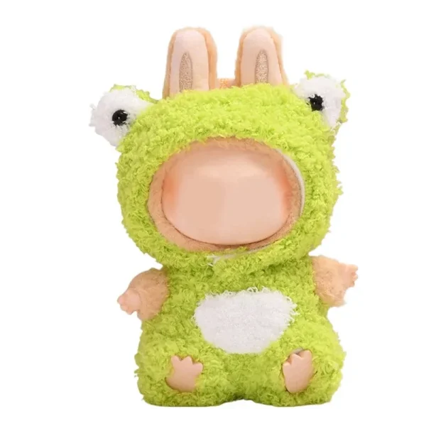 fun frog costume for 17cm Labubu doll clothes