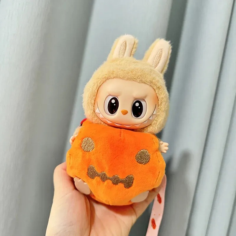 halloween costume for labubu doll with pink strap accessory