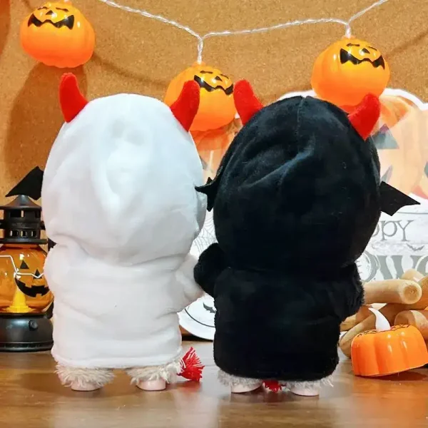 halloween devil hoodie outfit for 17cm labubu plush doll