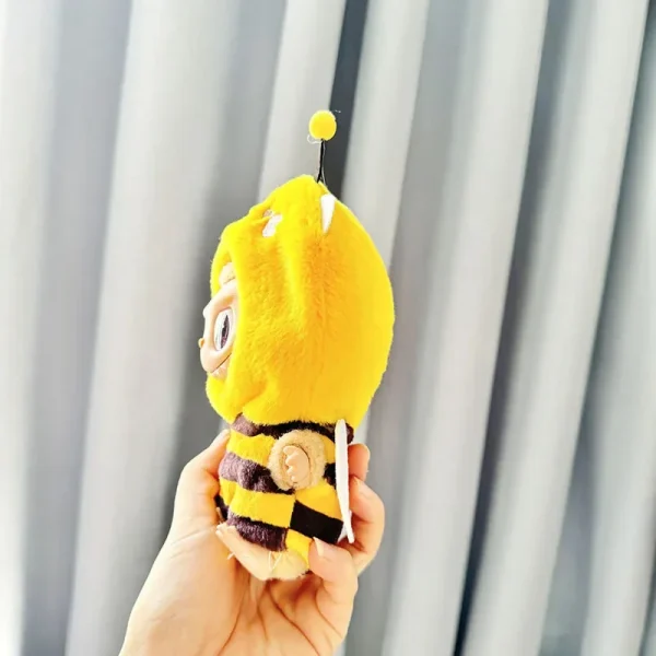 handcrafted bee onesie for 17cm Labubu doll photoshoot