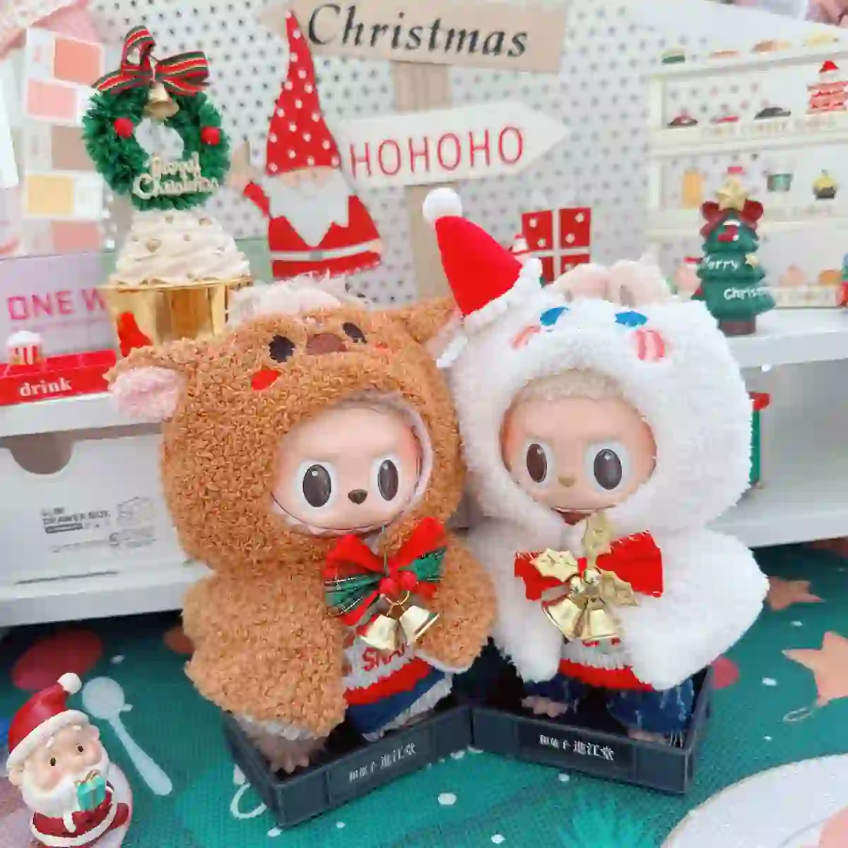 handcrafted labubu christmas clothes 15 17cm plush doll