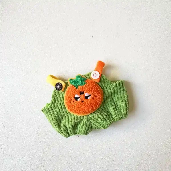 handmade 17cm Labubu doll clothes bunny hat overalls outfit