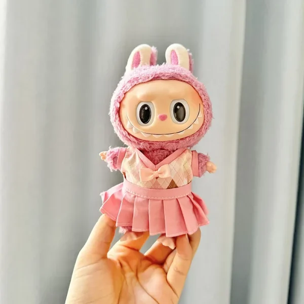 handmade 17cm Labubu doll clothes set attention to detail