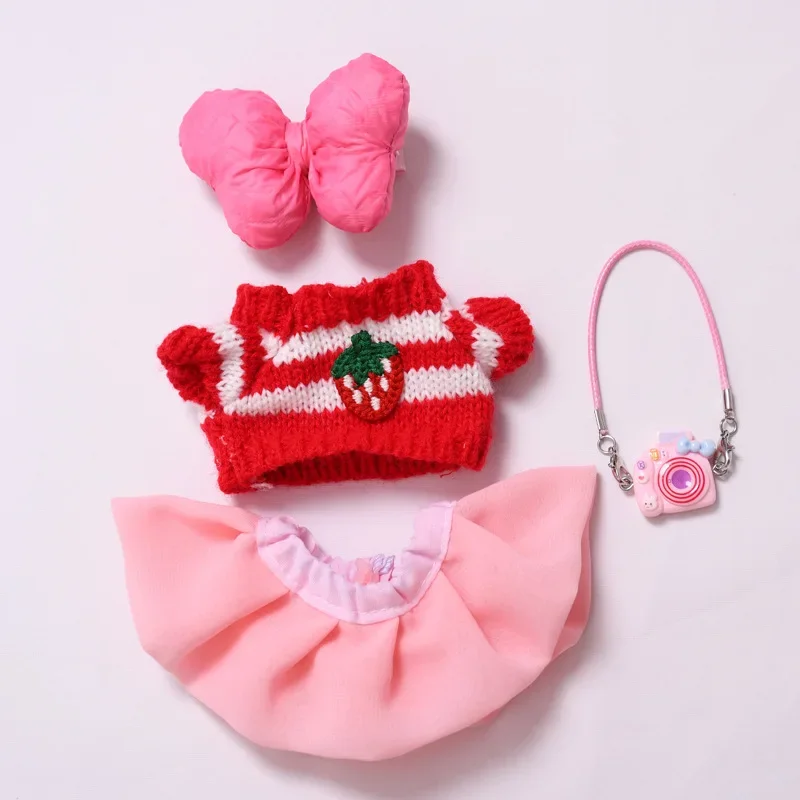 handmade 17cm doll clothes yarn sweater skirt set