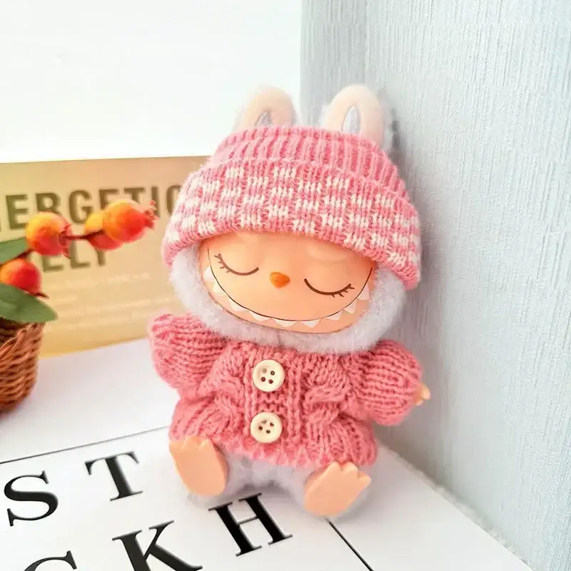 handmade knitted sweater hat set for labubu dolls perfect fit