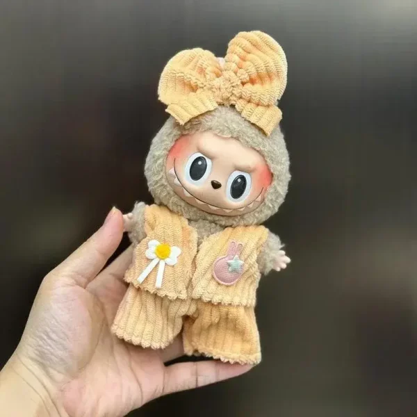 handmade labubu doll clothes bunny overalls outfit 15 17cm