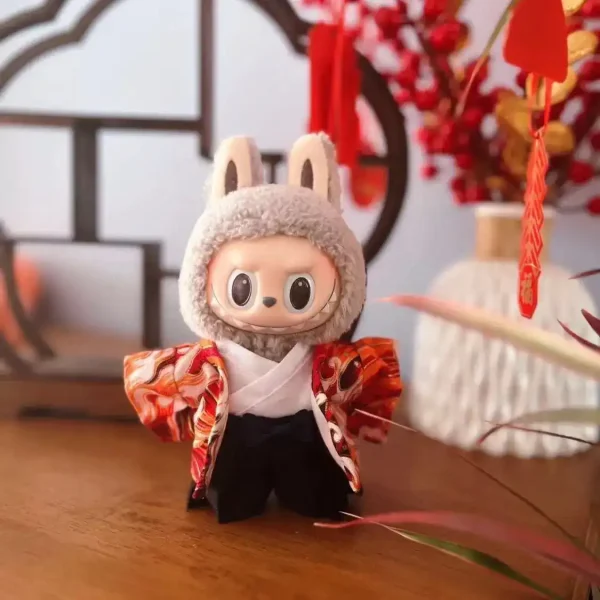 handmade labubu doll kimono outfit unique design
