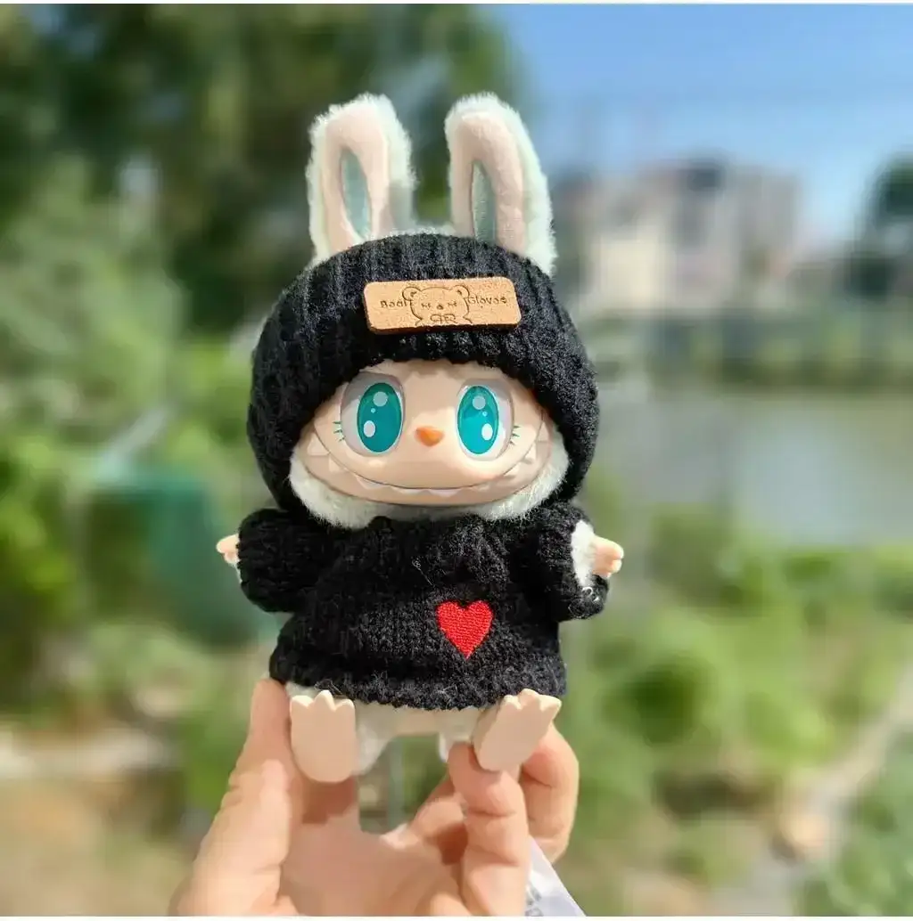 handmade labubu doll sweater hat set soft comfortable