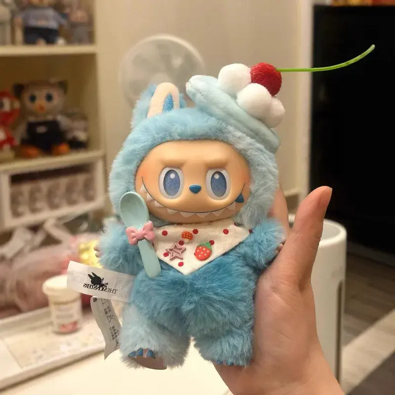 handmade labubu strawberry ice cream bunny outfit 17cm doll accessories