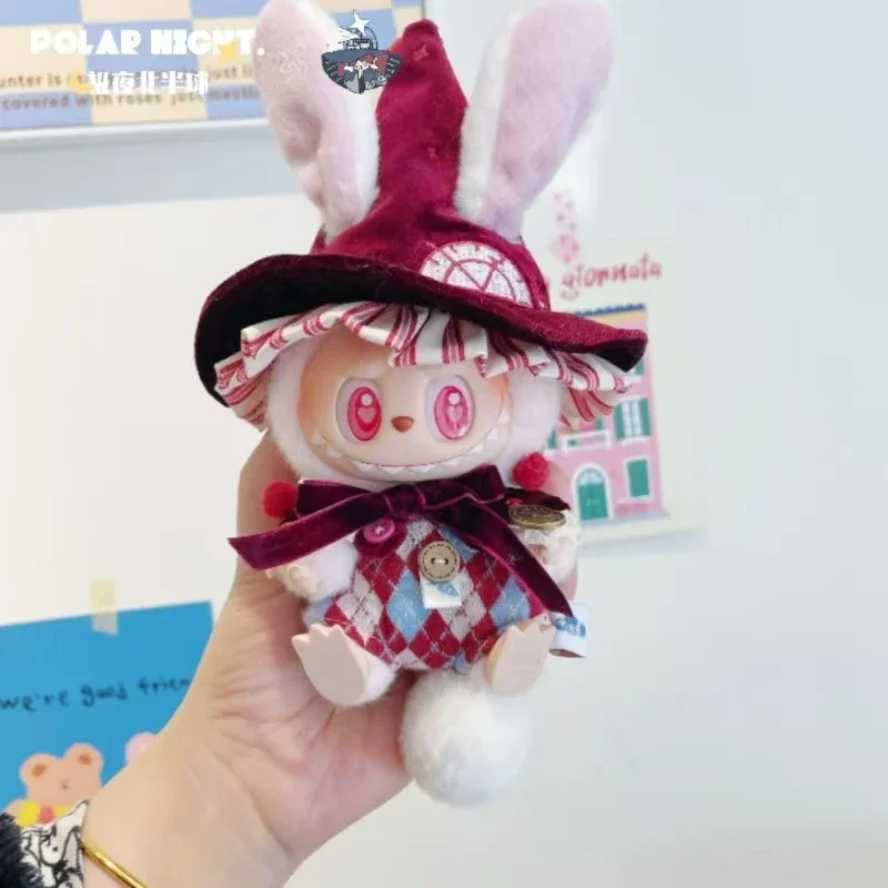 handmade labubu wizard hat and overalls set