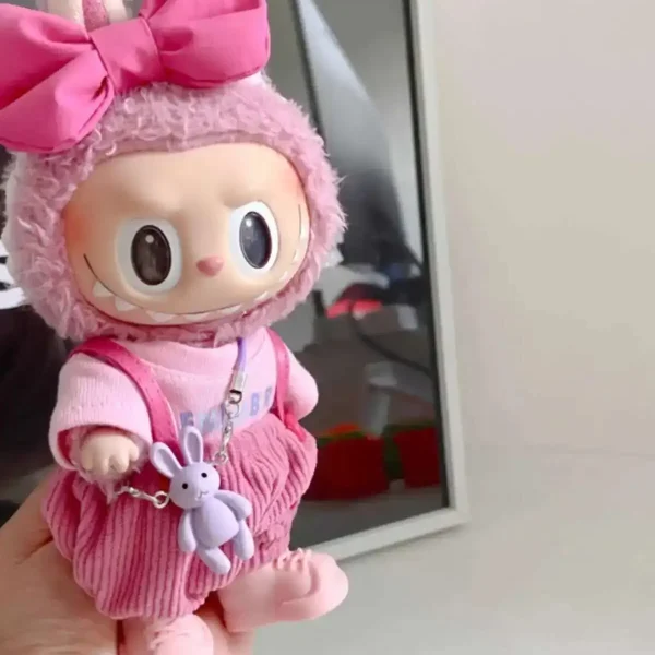 handmade pink labubu clothes 17cm doll outfit accessory