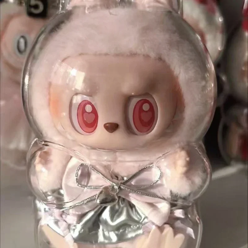 handmade silver labubu doll outfit with butterfly headband