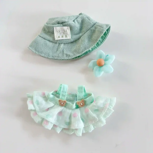high quality 17cm labubu doll clothes set outfit