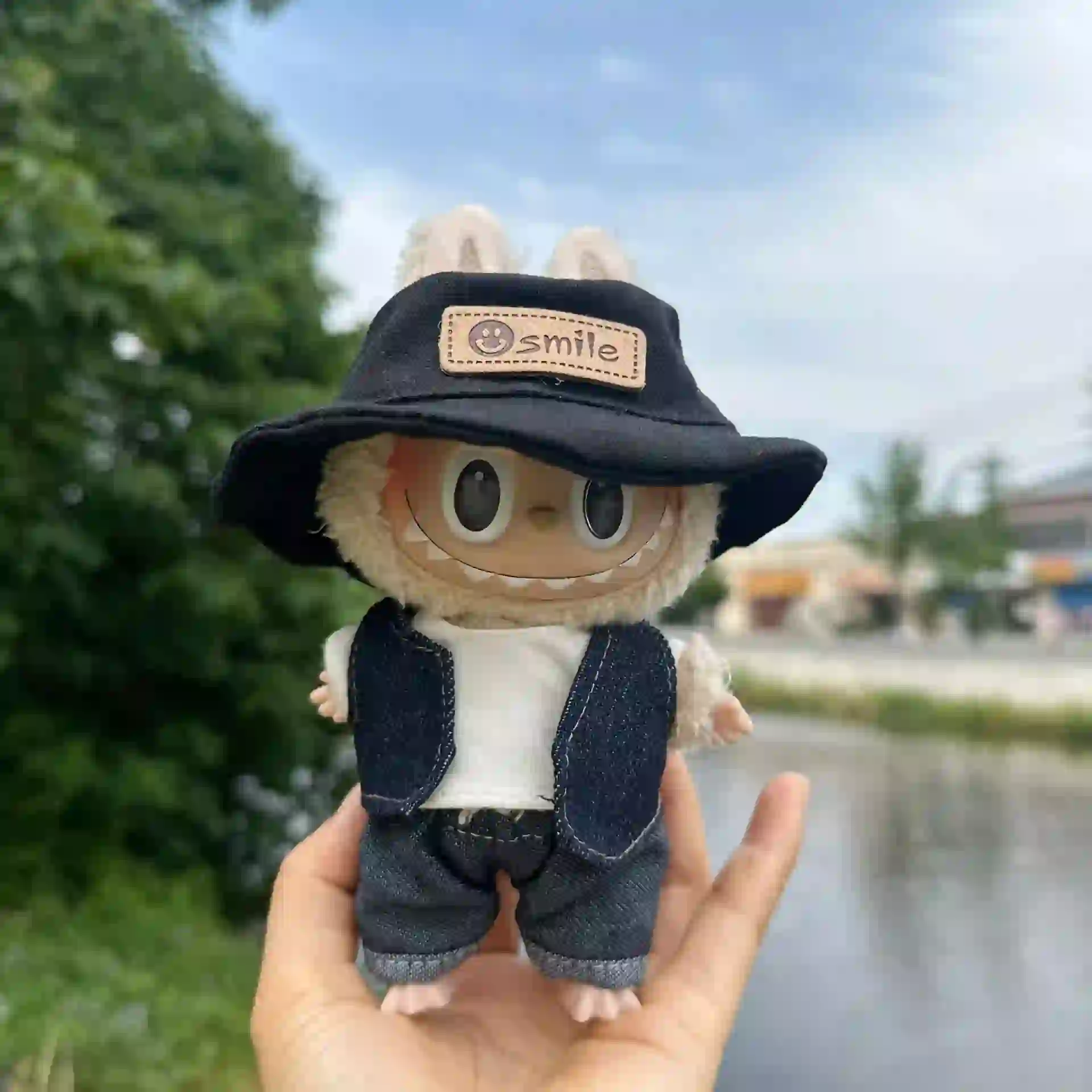 high quality cloth 17cm Labubu doll clothes designer set