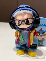 high quality denim overalls outfit for 17cm labubu doll