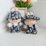 high fashion Labubu bunny outfit and bucket hat